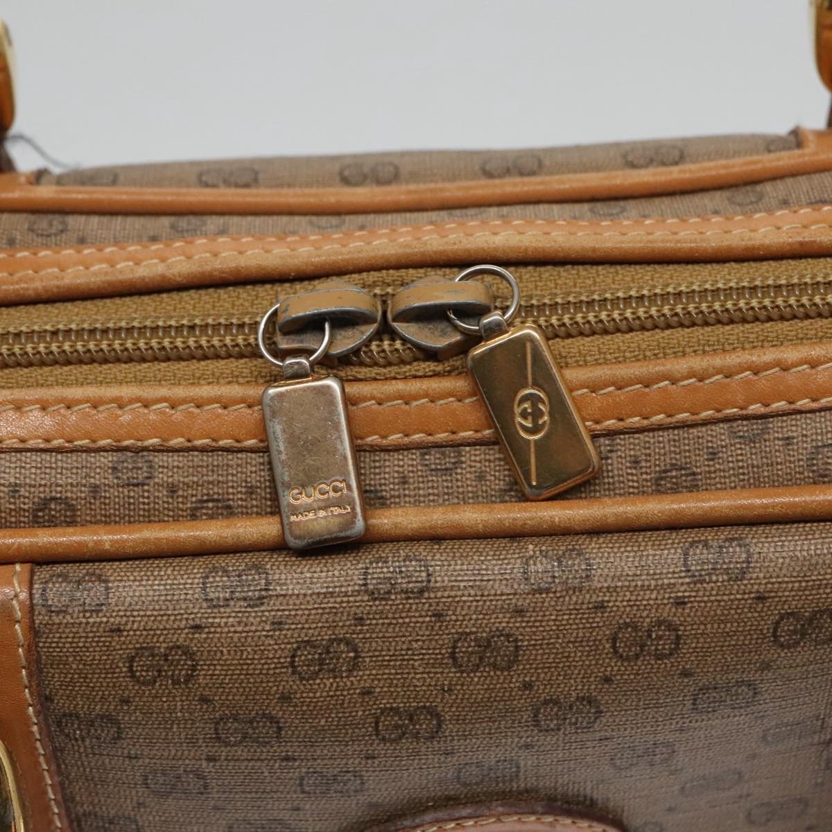 GUCCI Micro GG Supreme Hand Bag Pvc Leather Beige Gold - 15