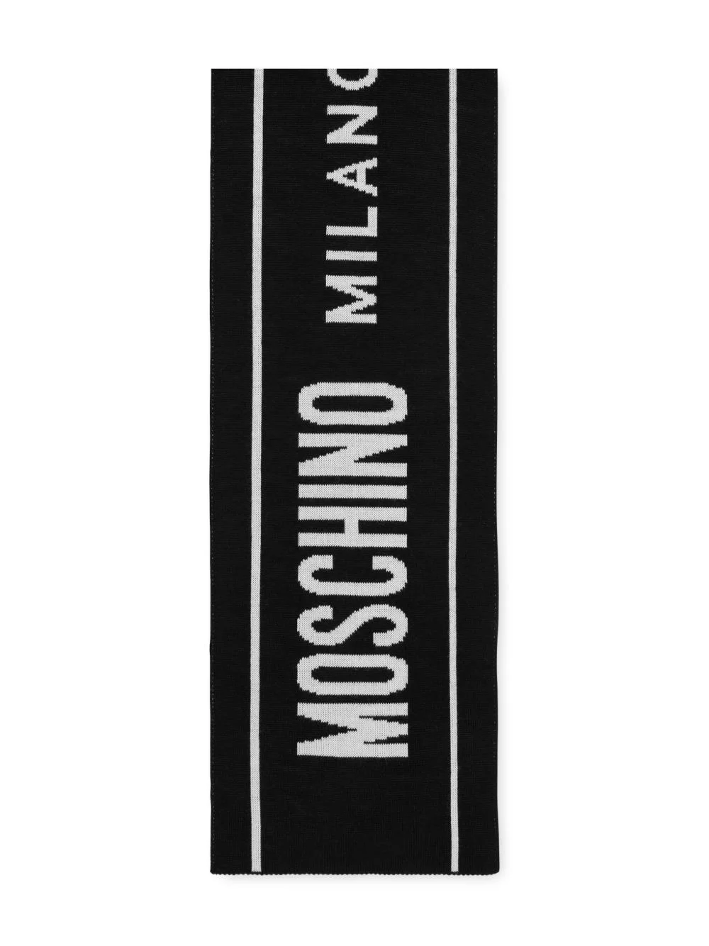 logo-detail wool scarf - 1