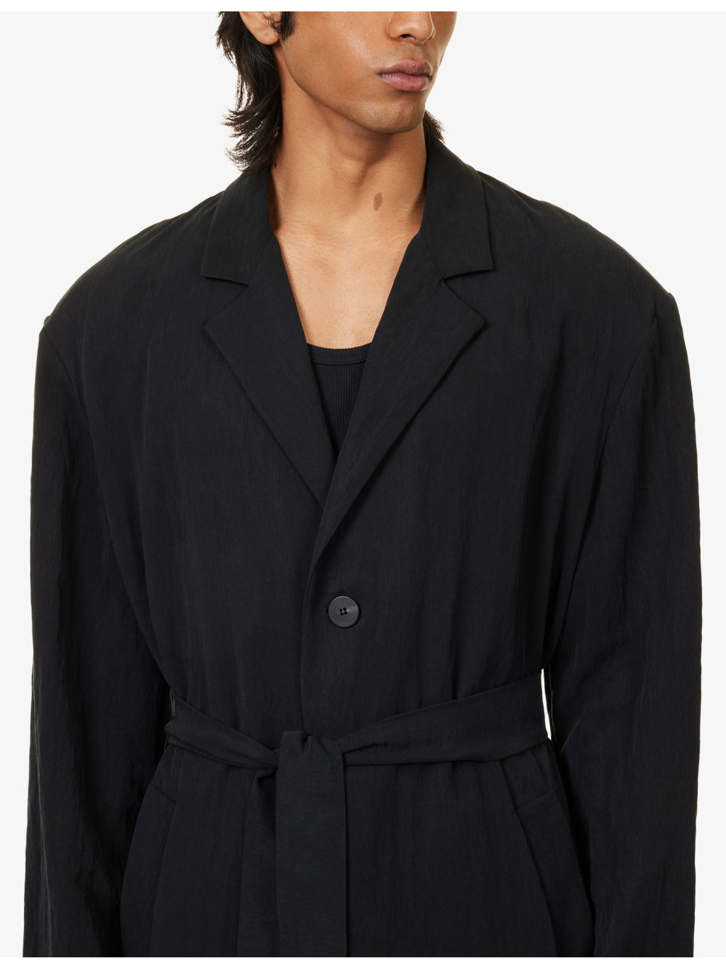 Unlined Longline Woven Overcoat - 5