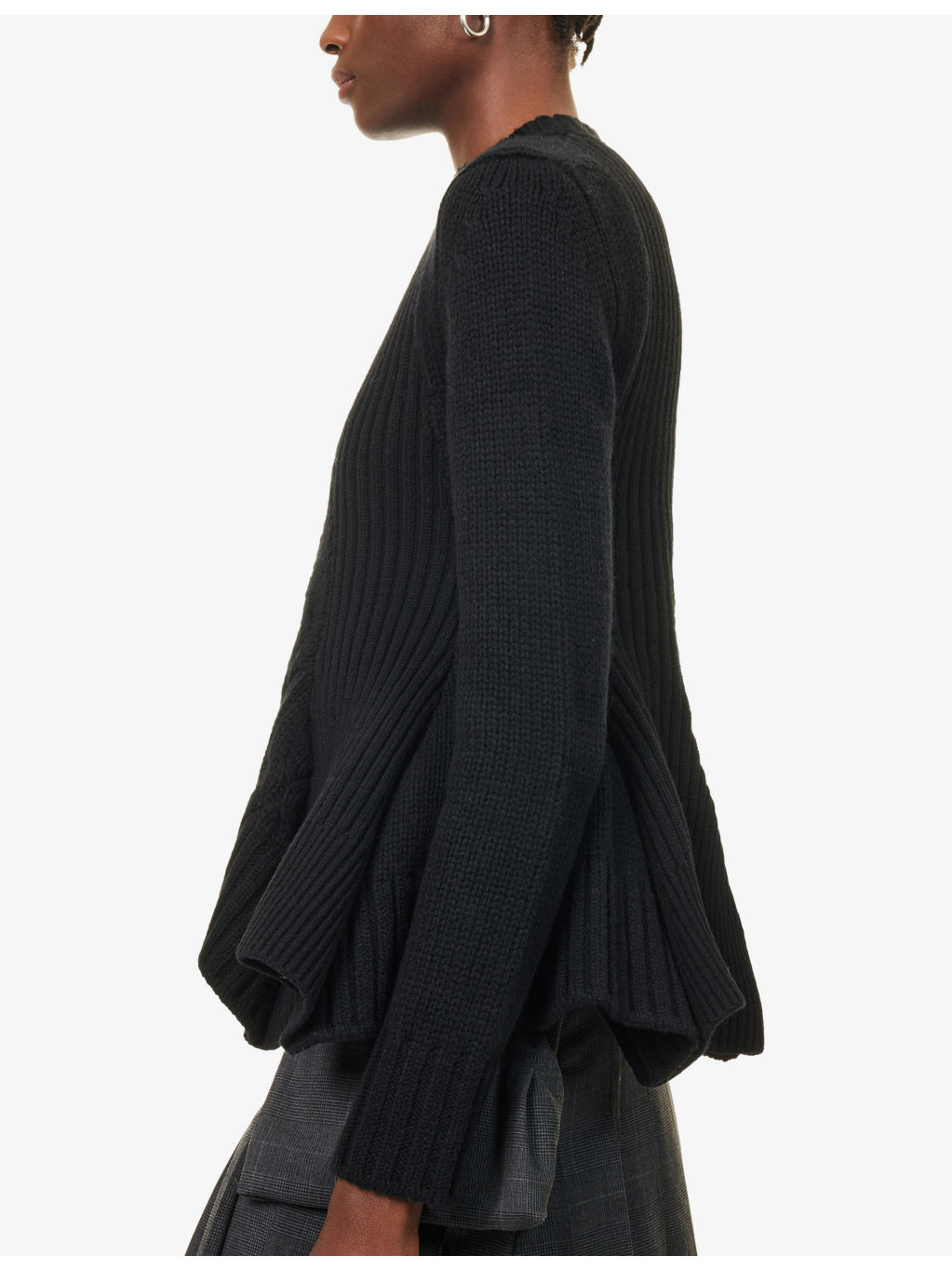 Asymmetric Round-Neck Wool-Blend Jumper - 5