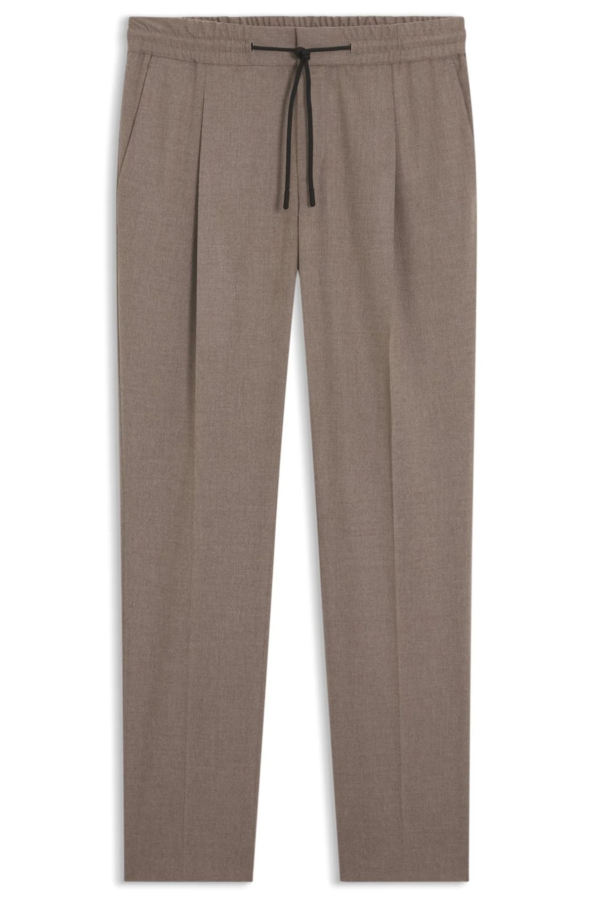 MELANGE SLIM-FIT TROUSERS IN STRETCH FLANNEL - 1