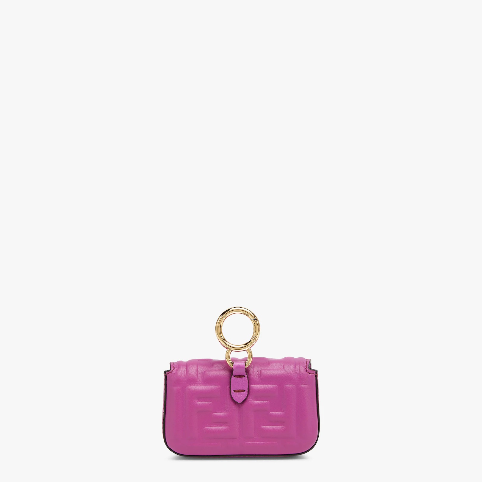 Purple nappa leather charm - 3