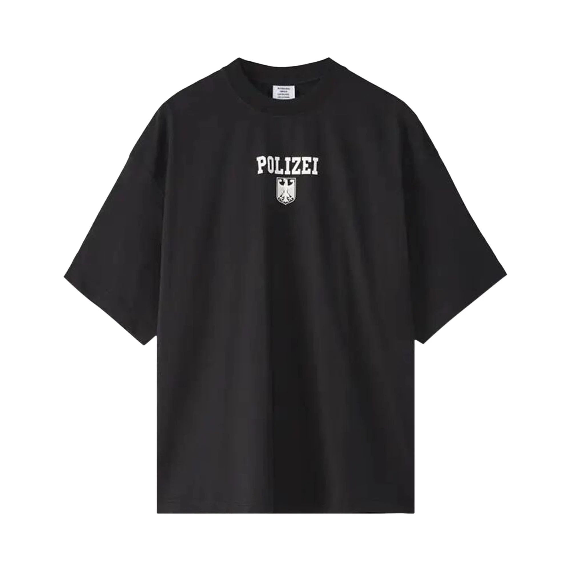 Vetements Polizei Regular T-Shirt 'Washed Black' - 1