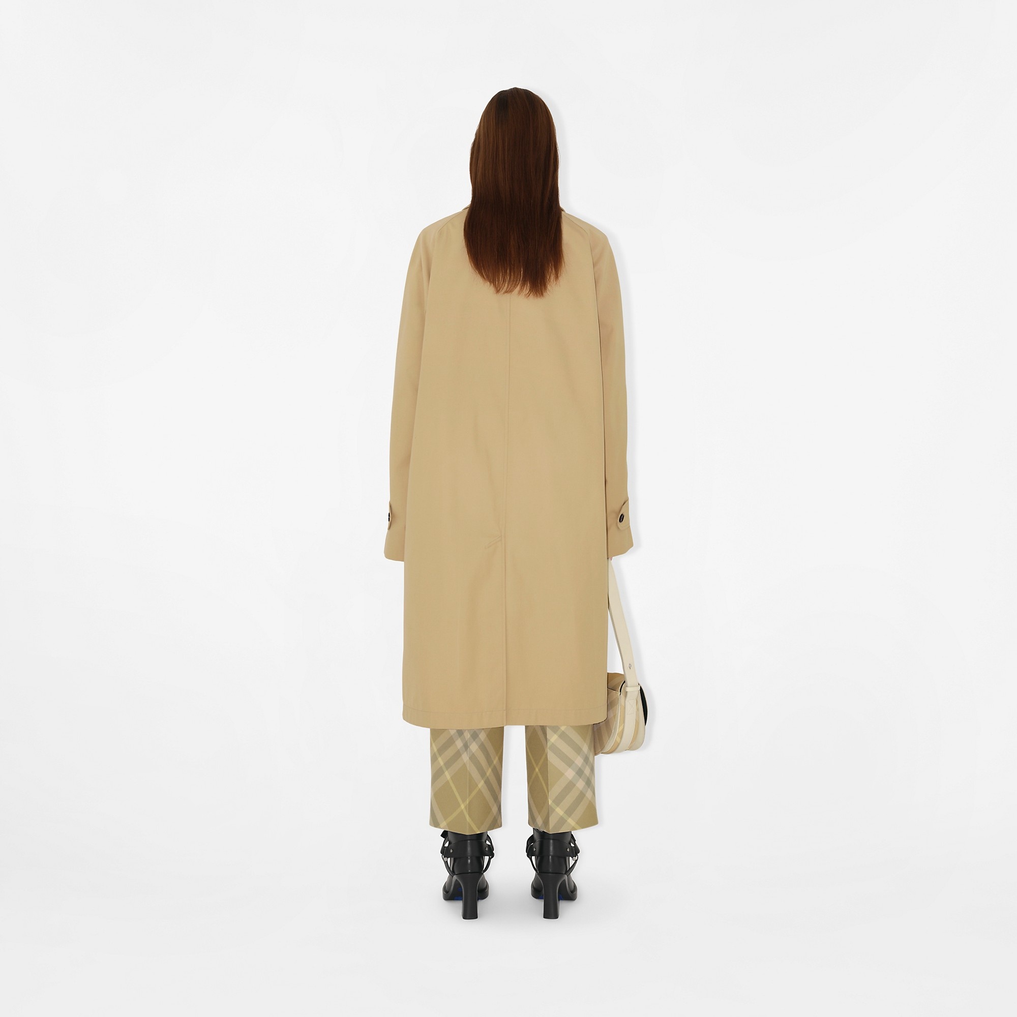 Long Cotton Blend Car Coat - 4