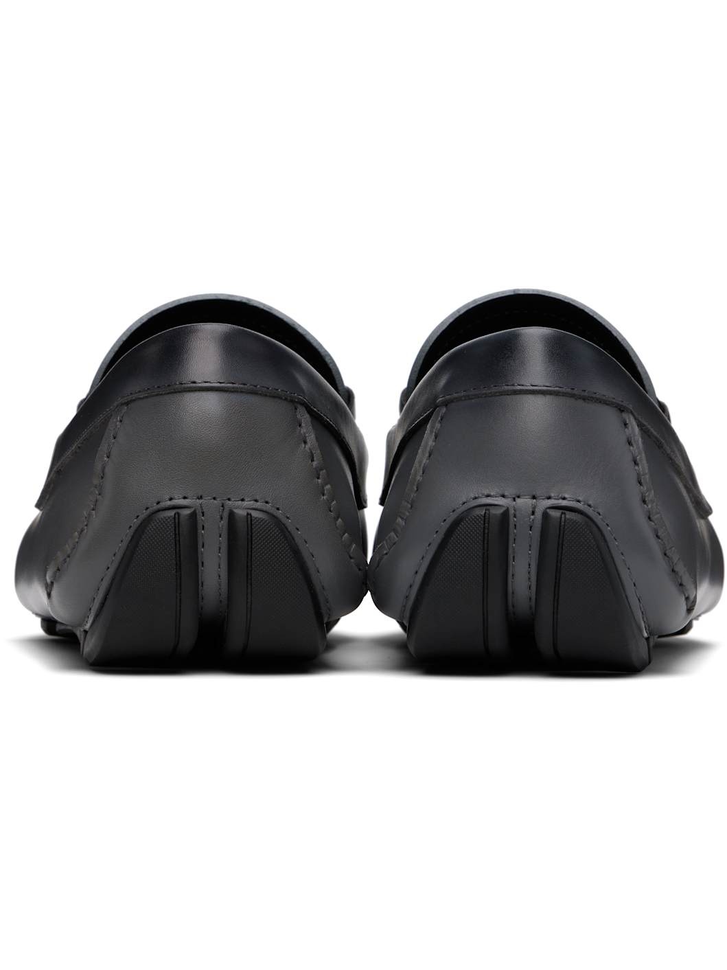 Gray Gancini Ornament Driver Loafers - 2