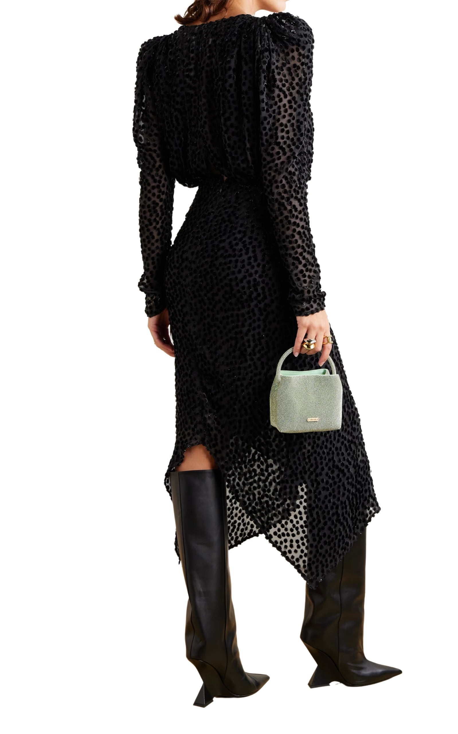 Maray Metallic Printed Silk Midi Dress - 3