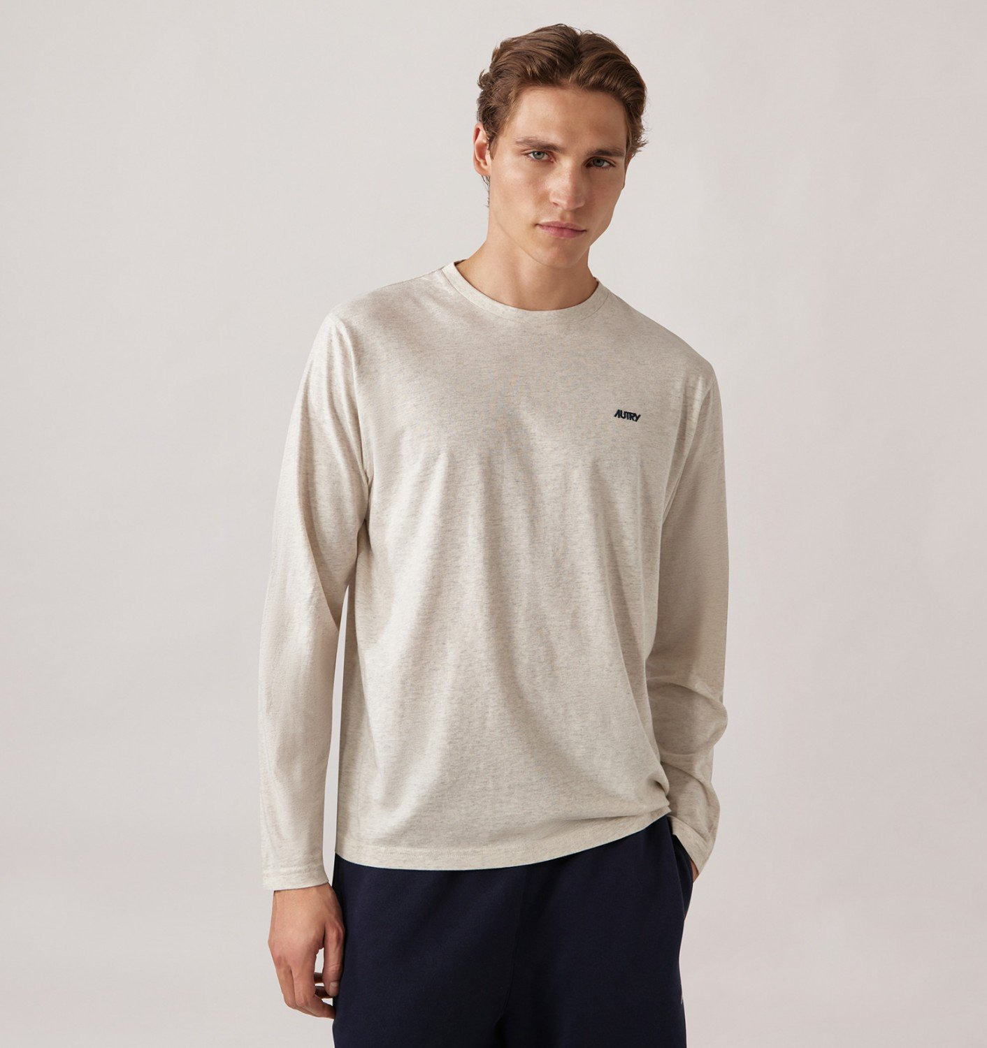 UNISEX LONG-SLEEVE EMBROIDERED AUTRY LOGO TEE - 3