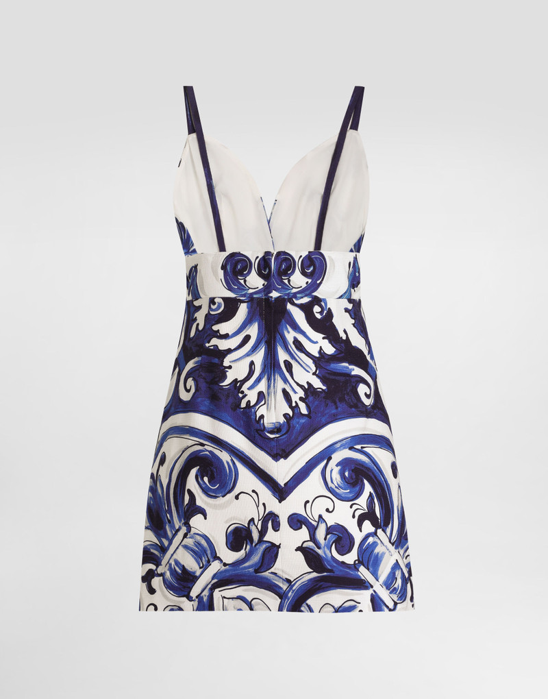 Majolica-print cotton dress 8