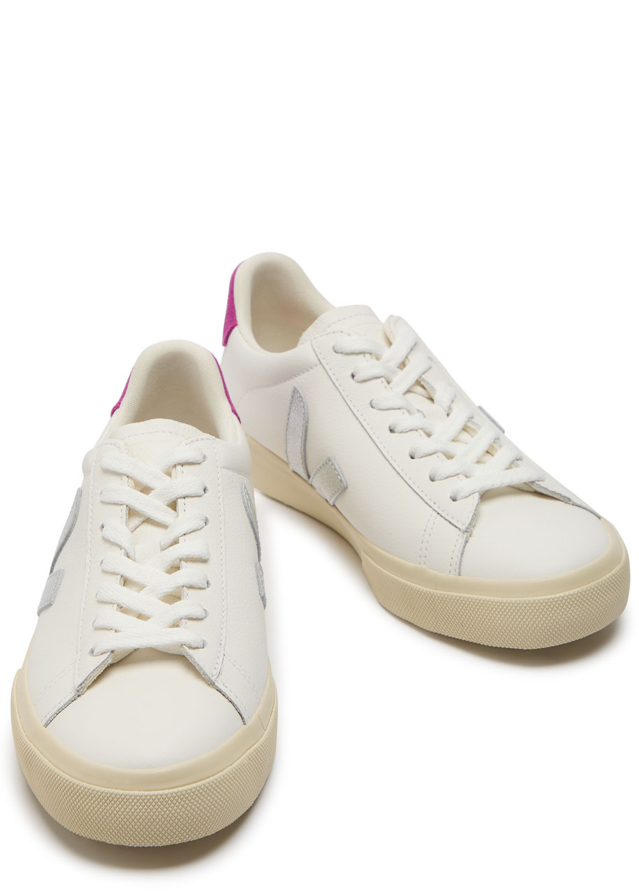 Veja Campo Logo-appliquéd Grained Leather Sneakers - 3
