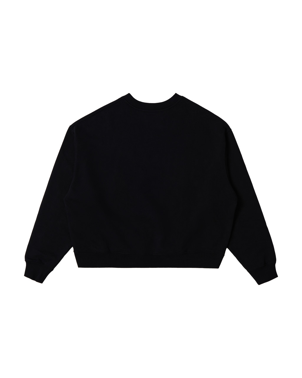 BLACK BOXY CREWNECK SWEATSHIRT - 2