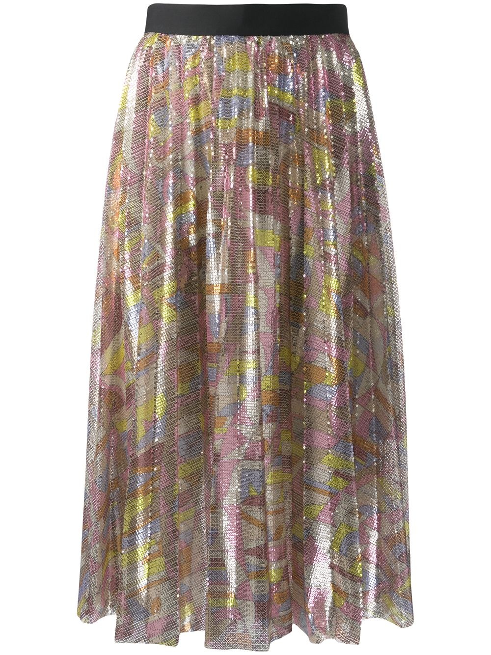 sequin pleated skirt - 1