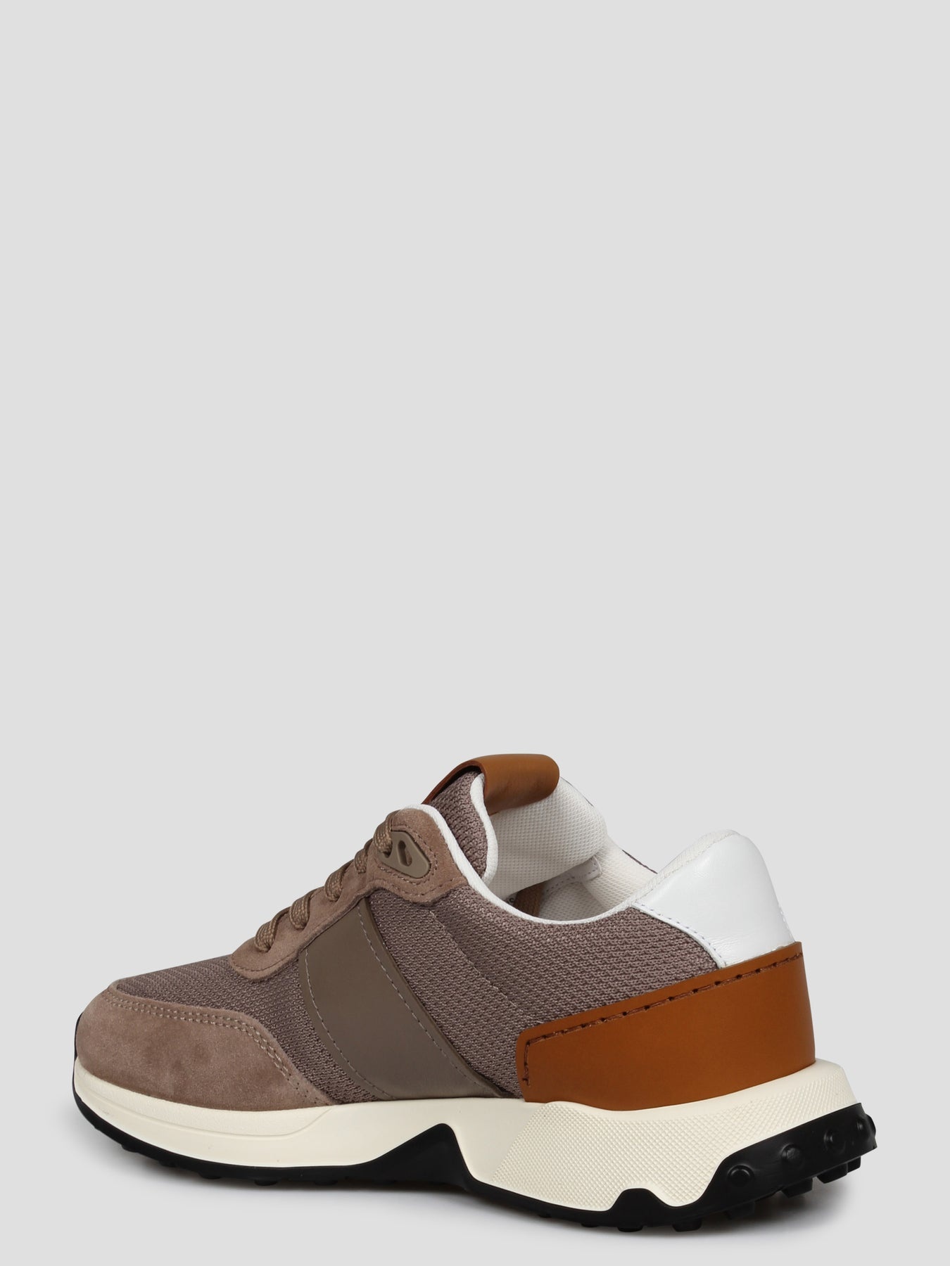 Leather and technical fabric sneakers - 4
