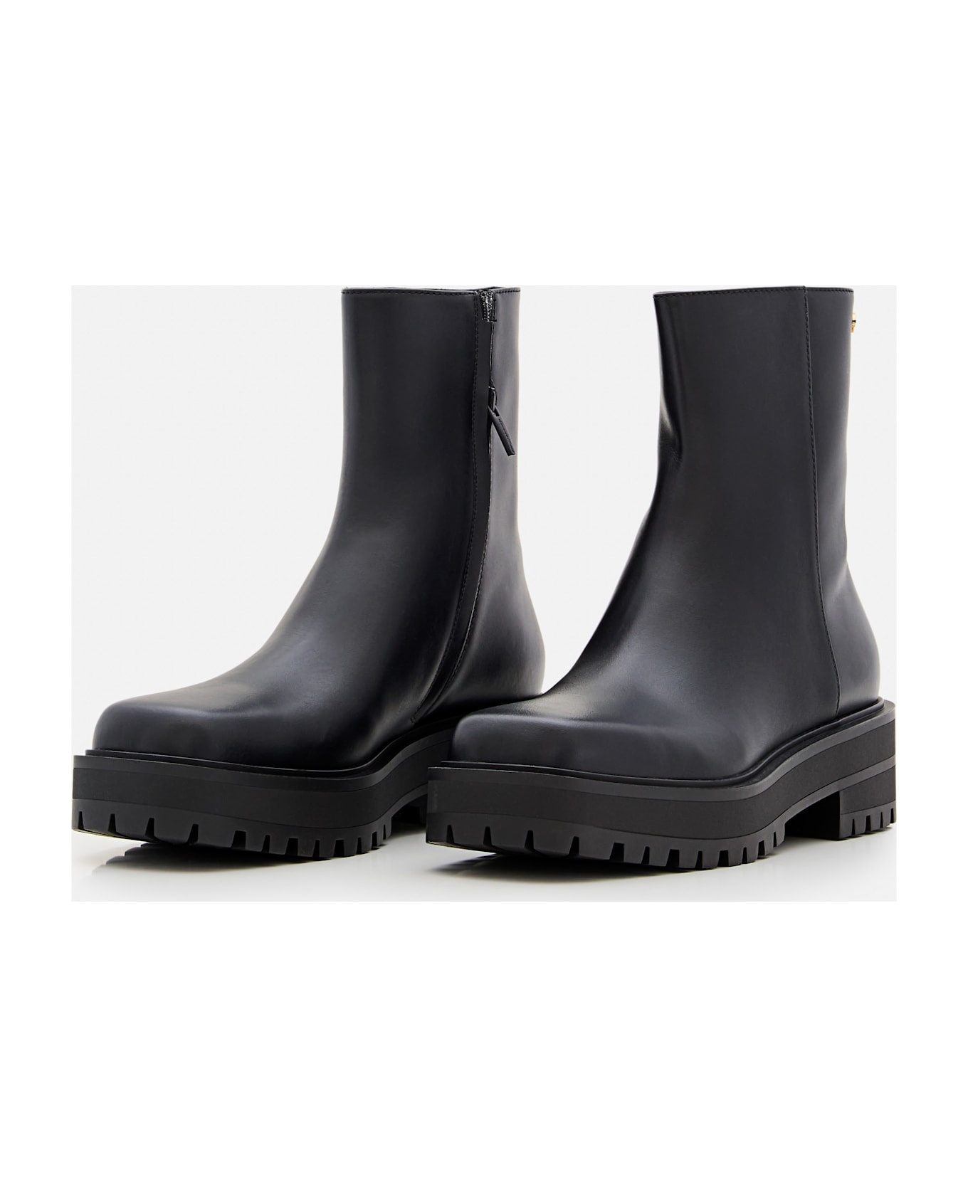 Leather Combat Boots - 2