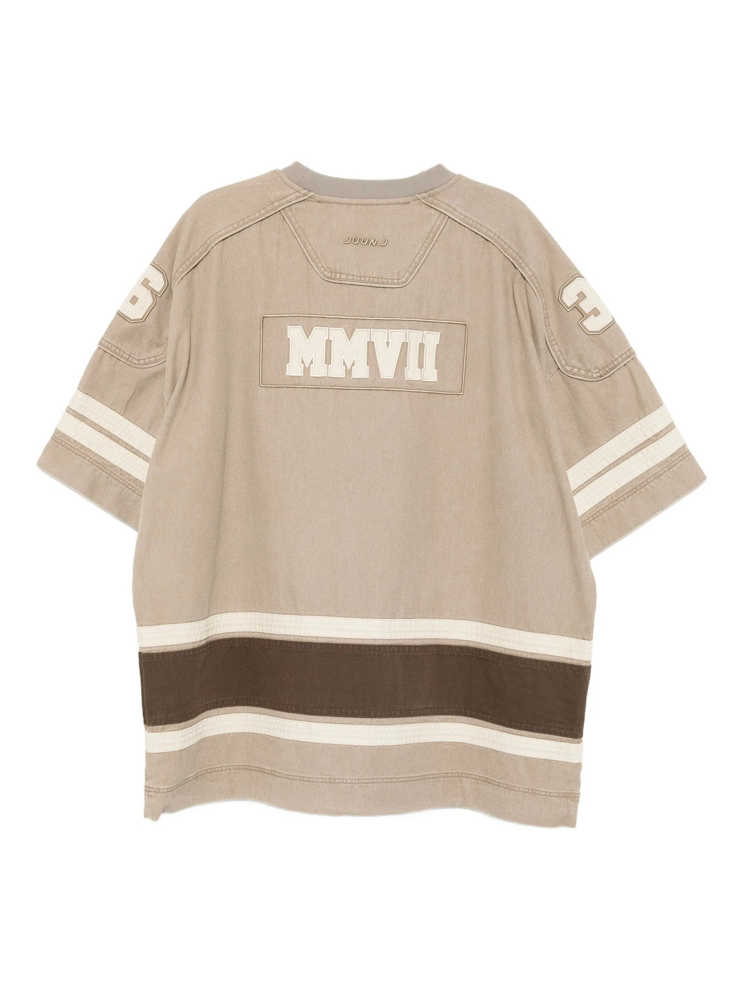 Color Blocked Denim Hockey T-Shirt - 2