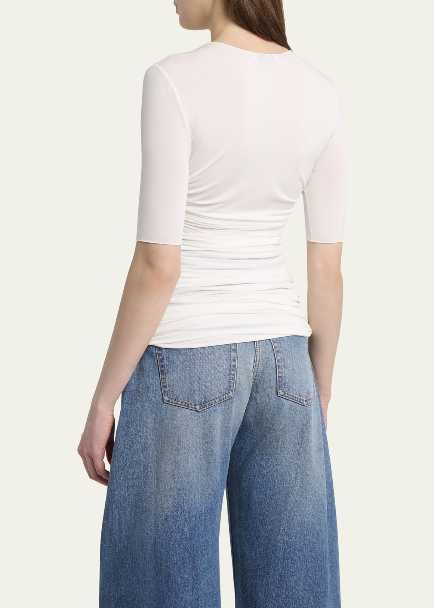 Ruched Short-Sleeve Top - 3