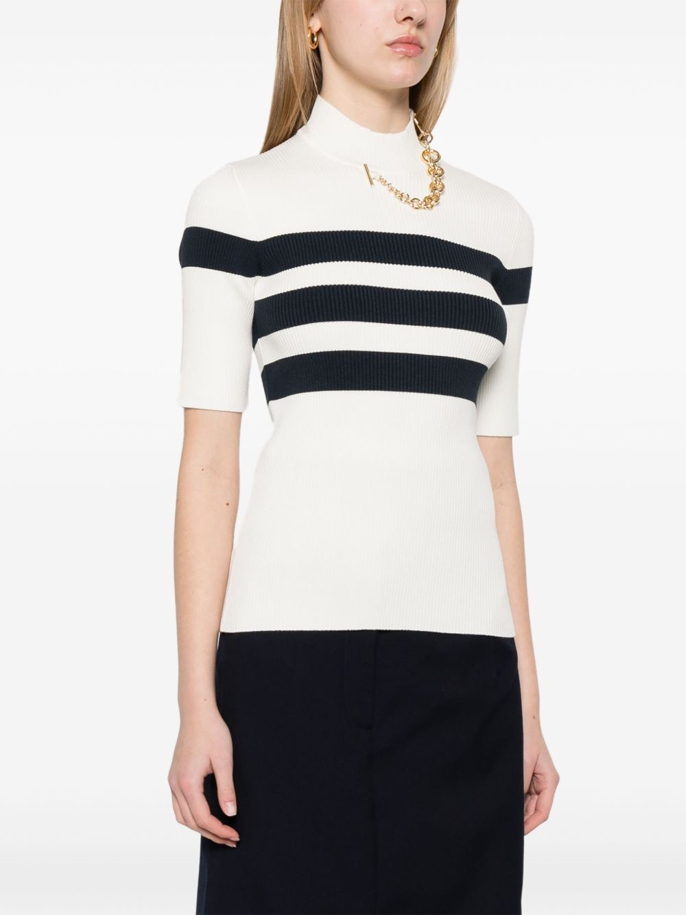 fine-ribbed T-shirt - 3