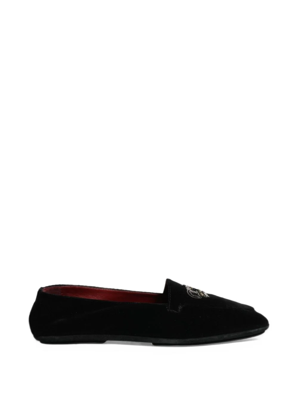 crown-embellished loafers - 1