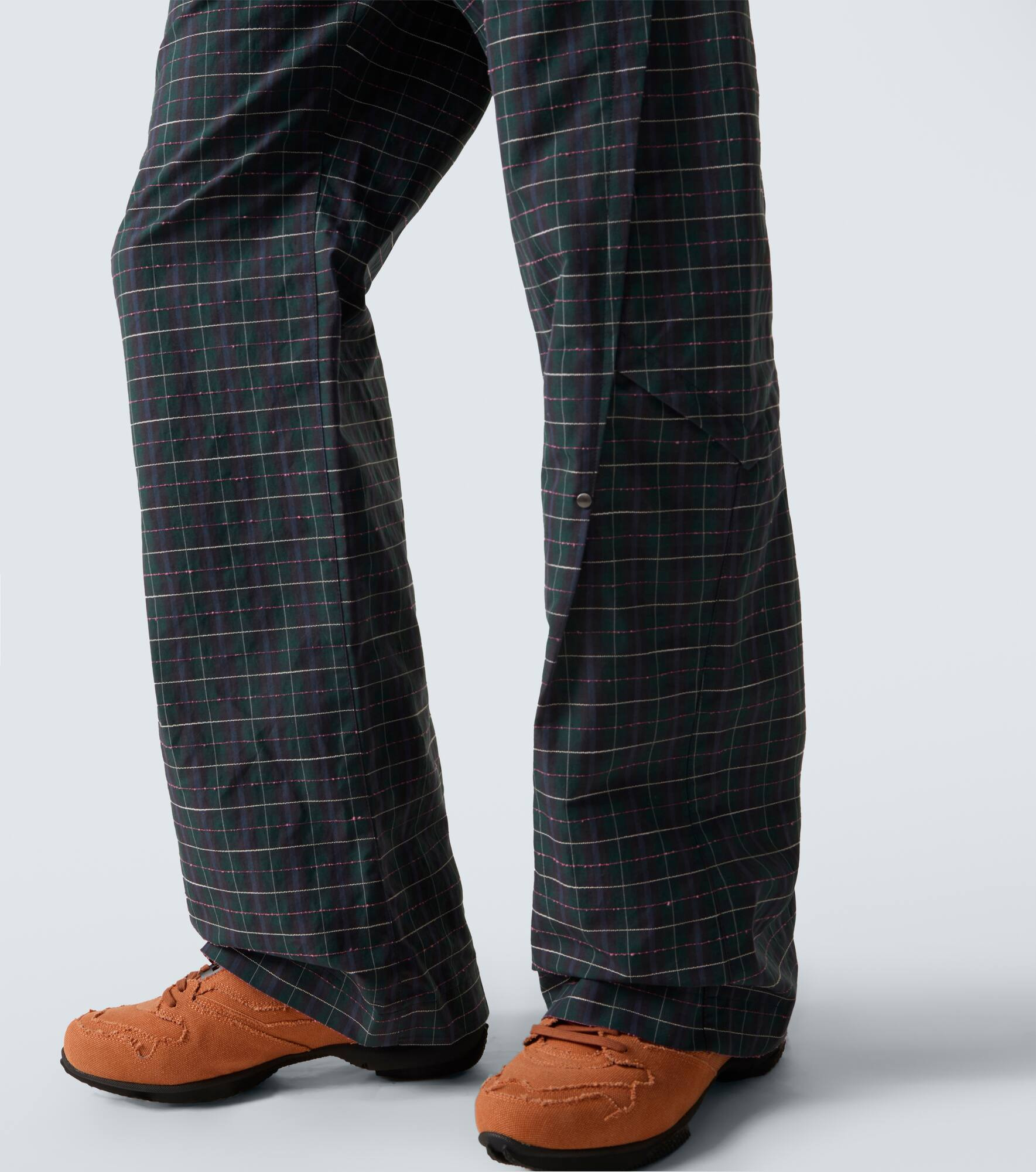 Kraner checked cotton-blend wide-leg pants - 6