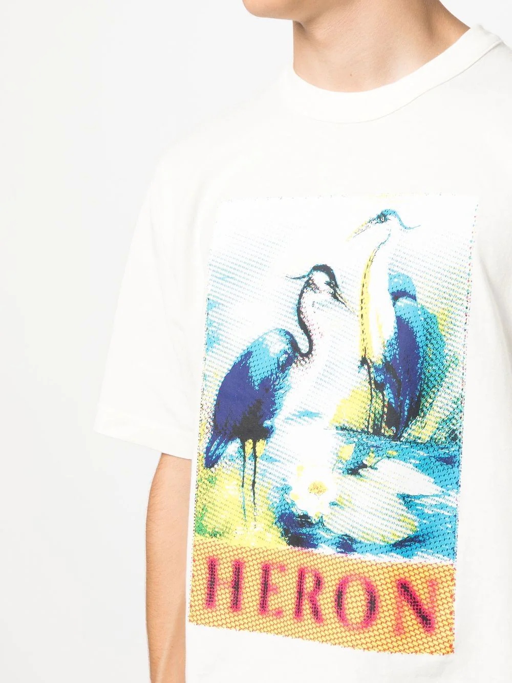 Heron-print cotton T-shirt - 9