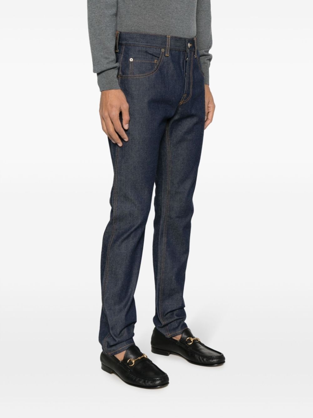mid-rise tapered-leg jeans - 3