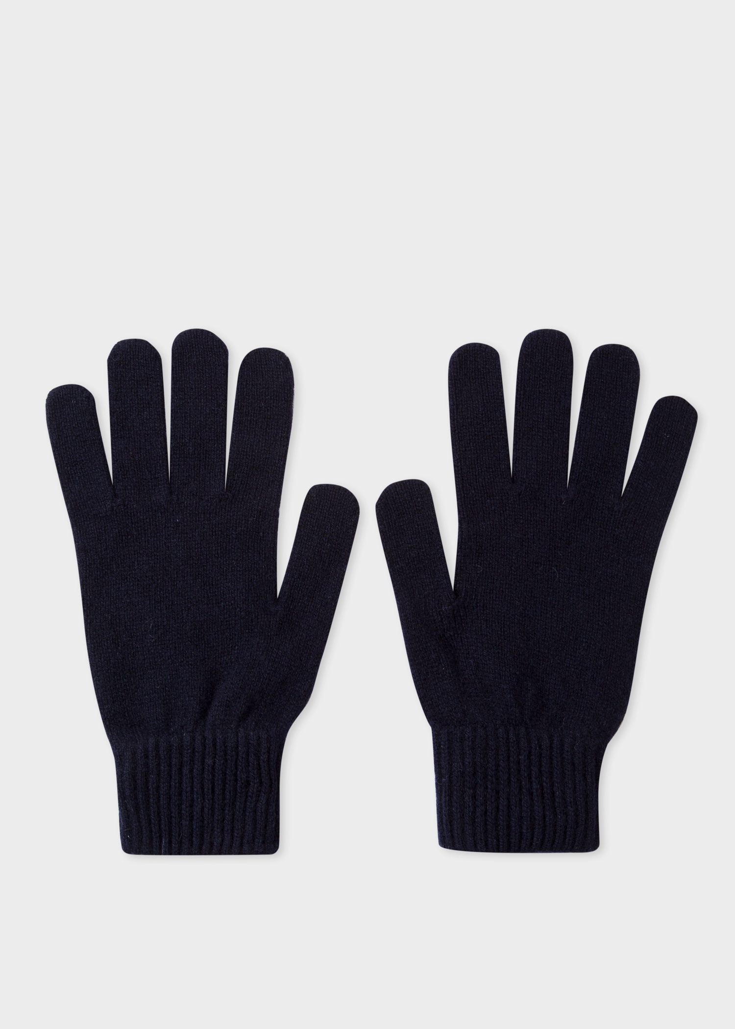 Dark Navy Cashmere-Blend Gloves - 3