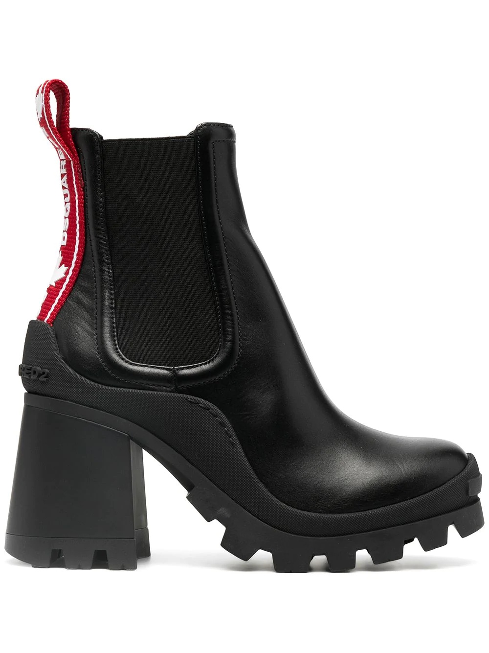 branded pull-tab ankle boots - 1