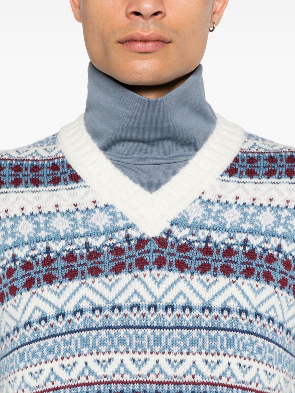 fair isle intarsia sweater - 5