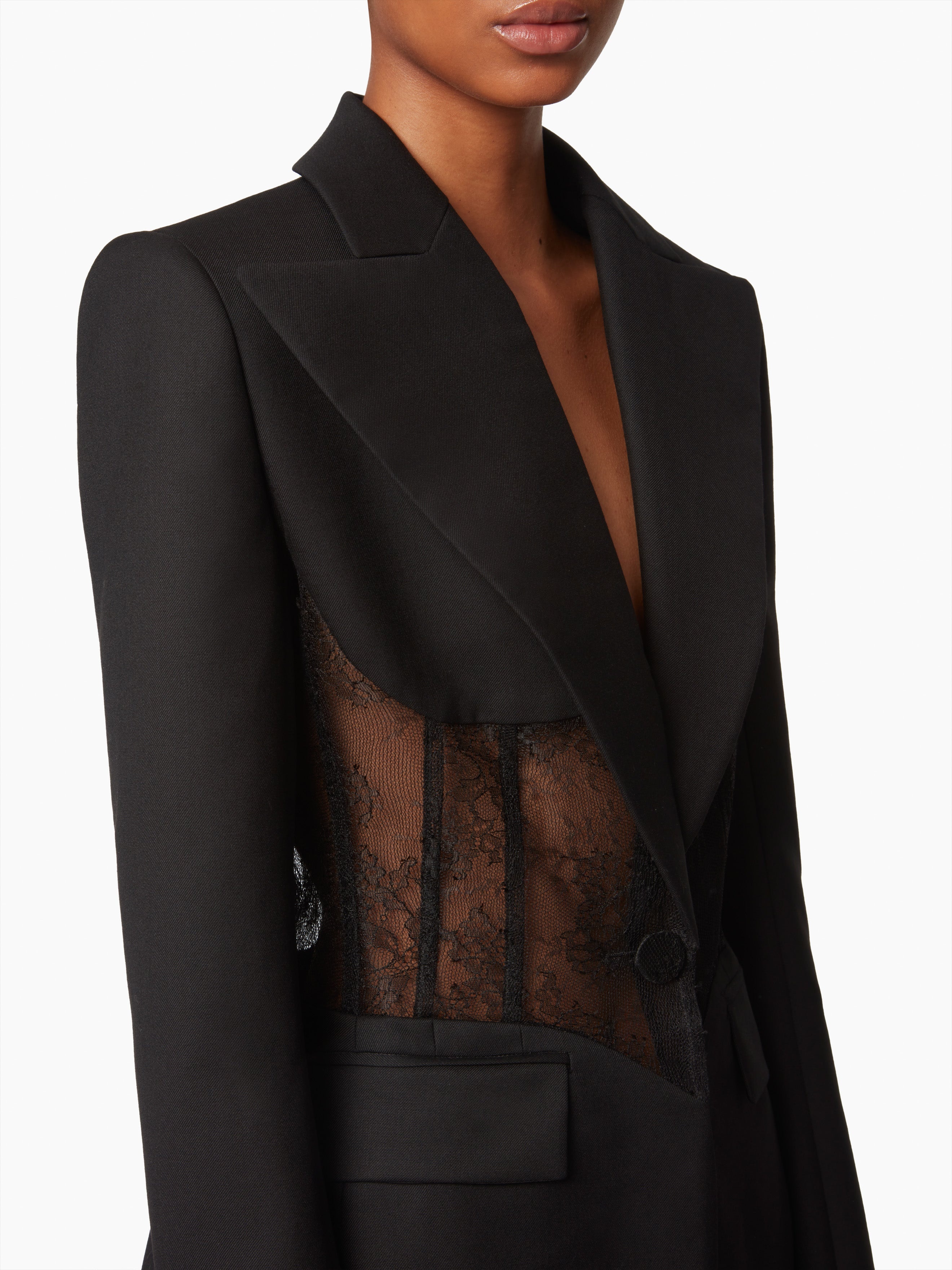 JACKET WITH LACE INSERT - 3