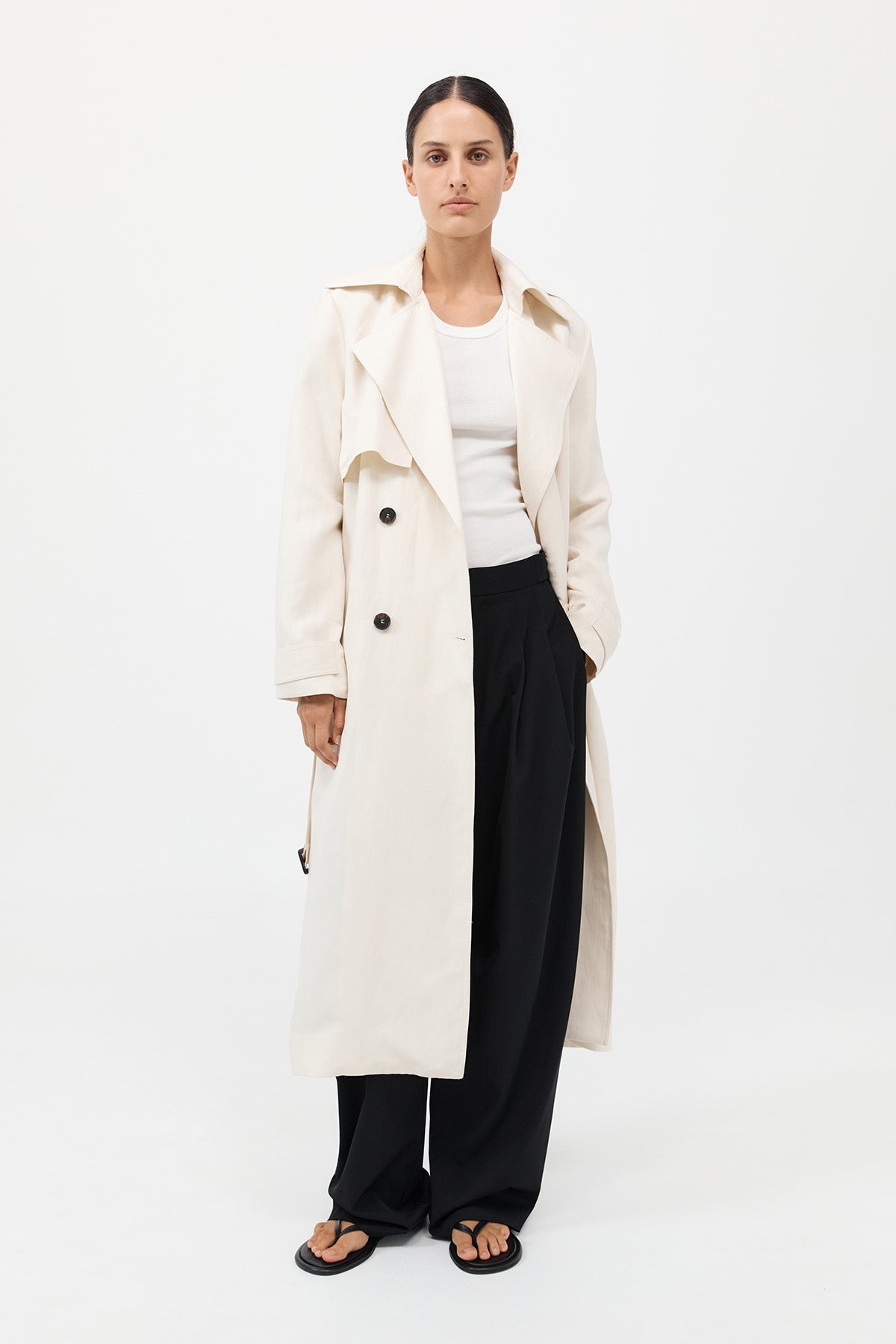Soft Tailored Trench - Tofu - 5