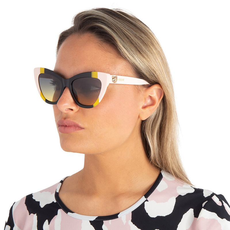 Moschino Moschino Grey Shaded Green Cat Eye Ladies Sunglasses MOS122/S 071C/JE 53 outlook