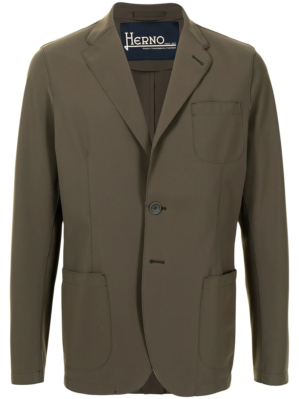 notched-lapel single-breasted blazer - 1