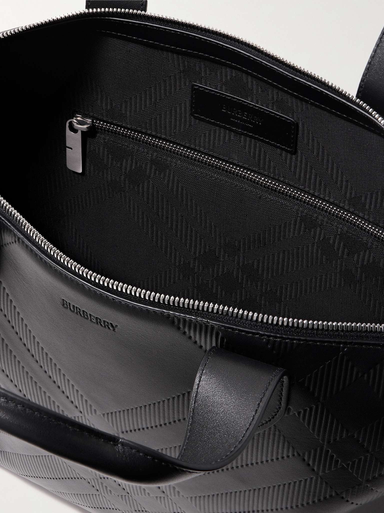 Embossed Leather Briefcase - 3