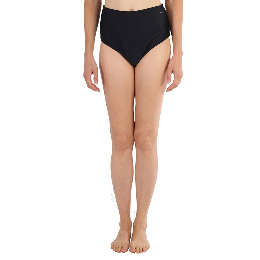 Ganni Ladies Black High-Rise Bikini Bottom - 3