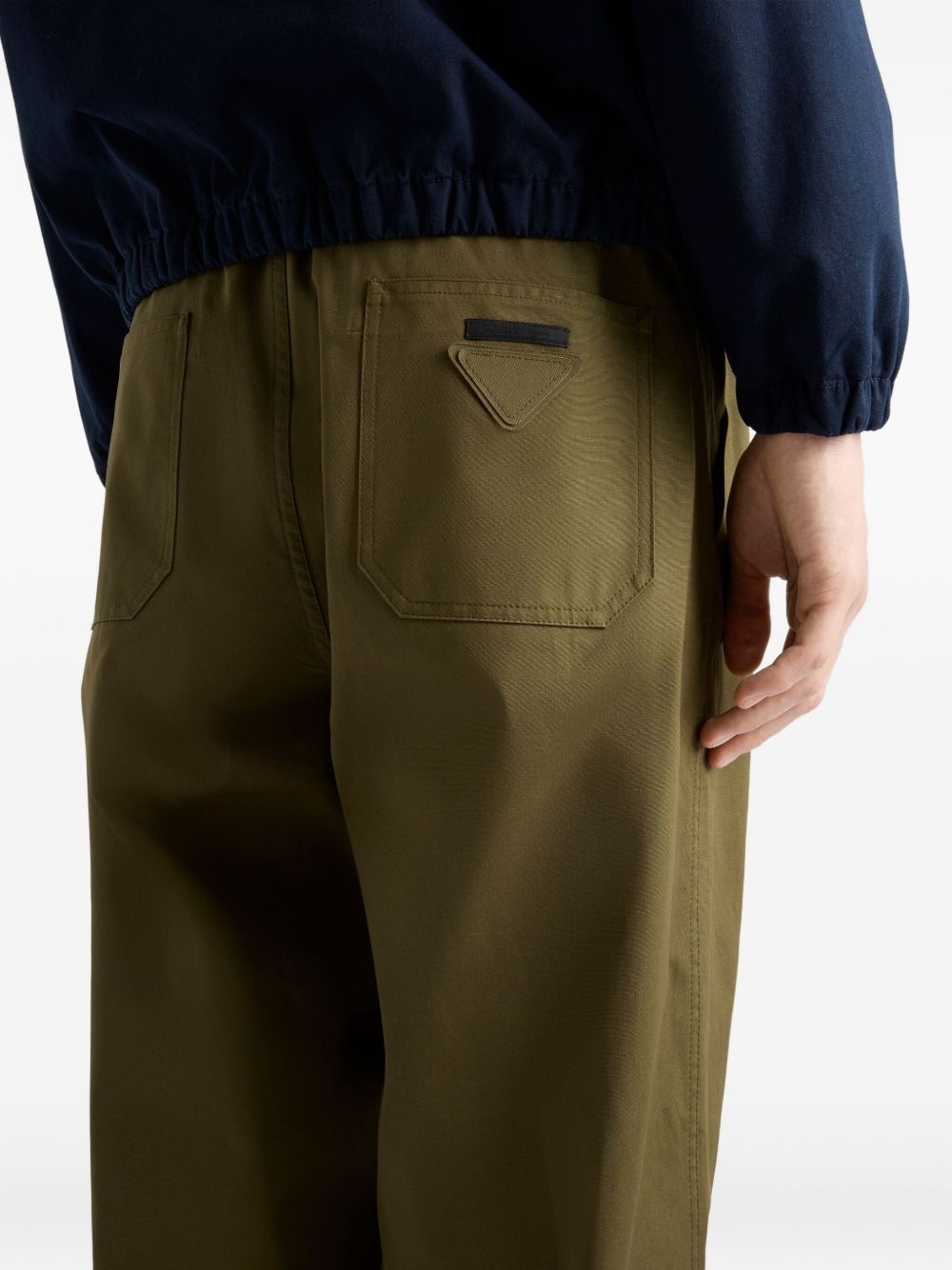 triangle-logo patch-pocket trousers - 5