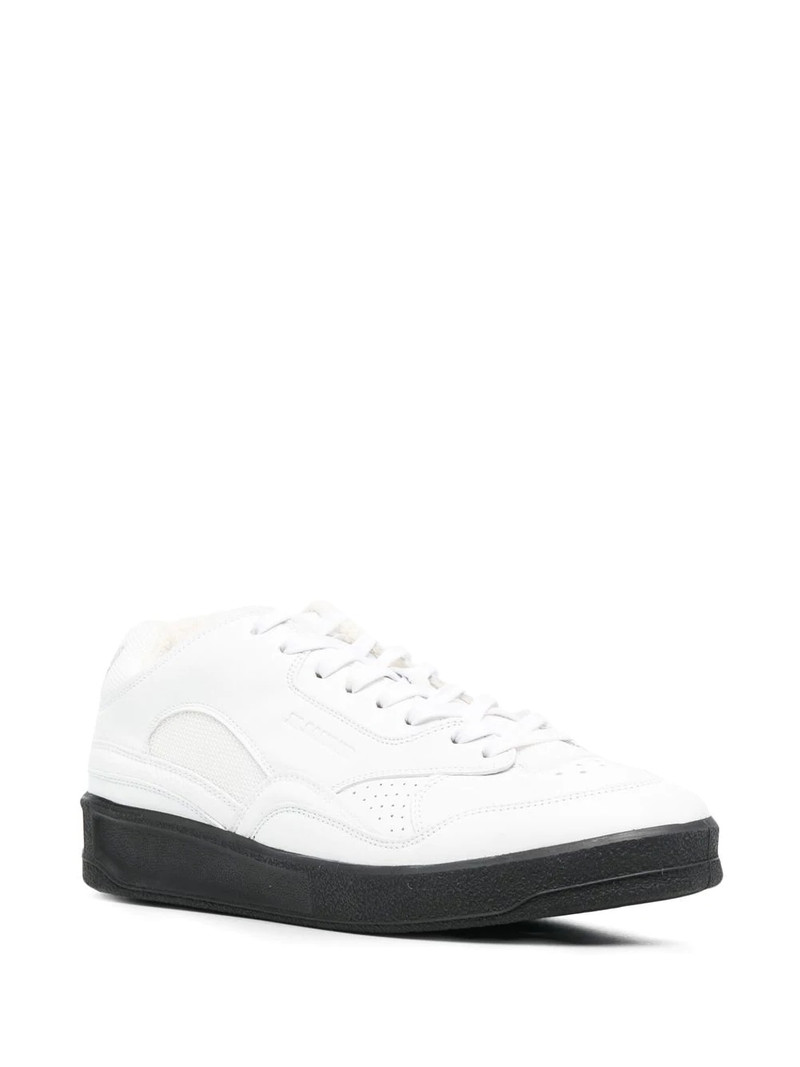 Jil Sander panelled low-top leather sneakers outlook