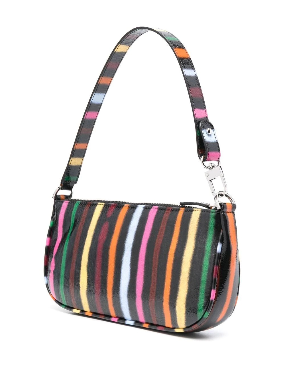 artist-stripe leather tote bag - 3