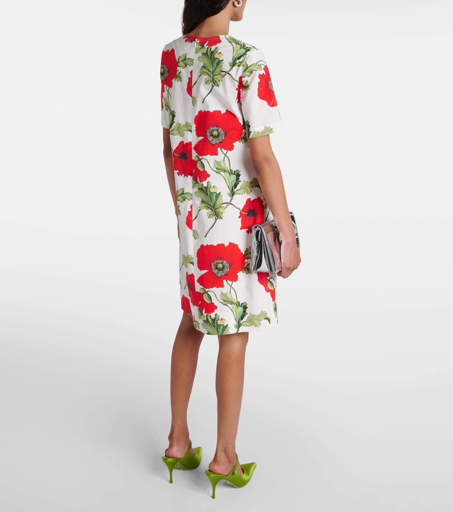 Floral cotton-blend minidress - 3