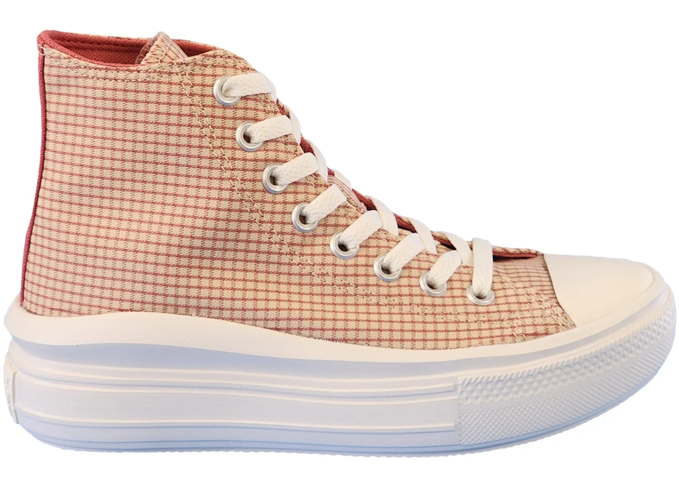 Converse Chuck Taylor All Star Move Platform Hi Checkered Rhubarb Pie (Women's) - 1