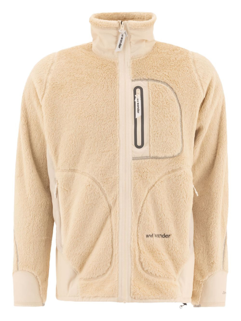 high-collar fleece jacket - 1