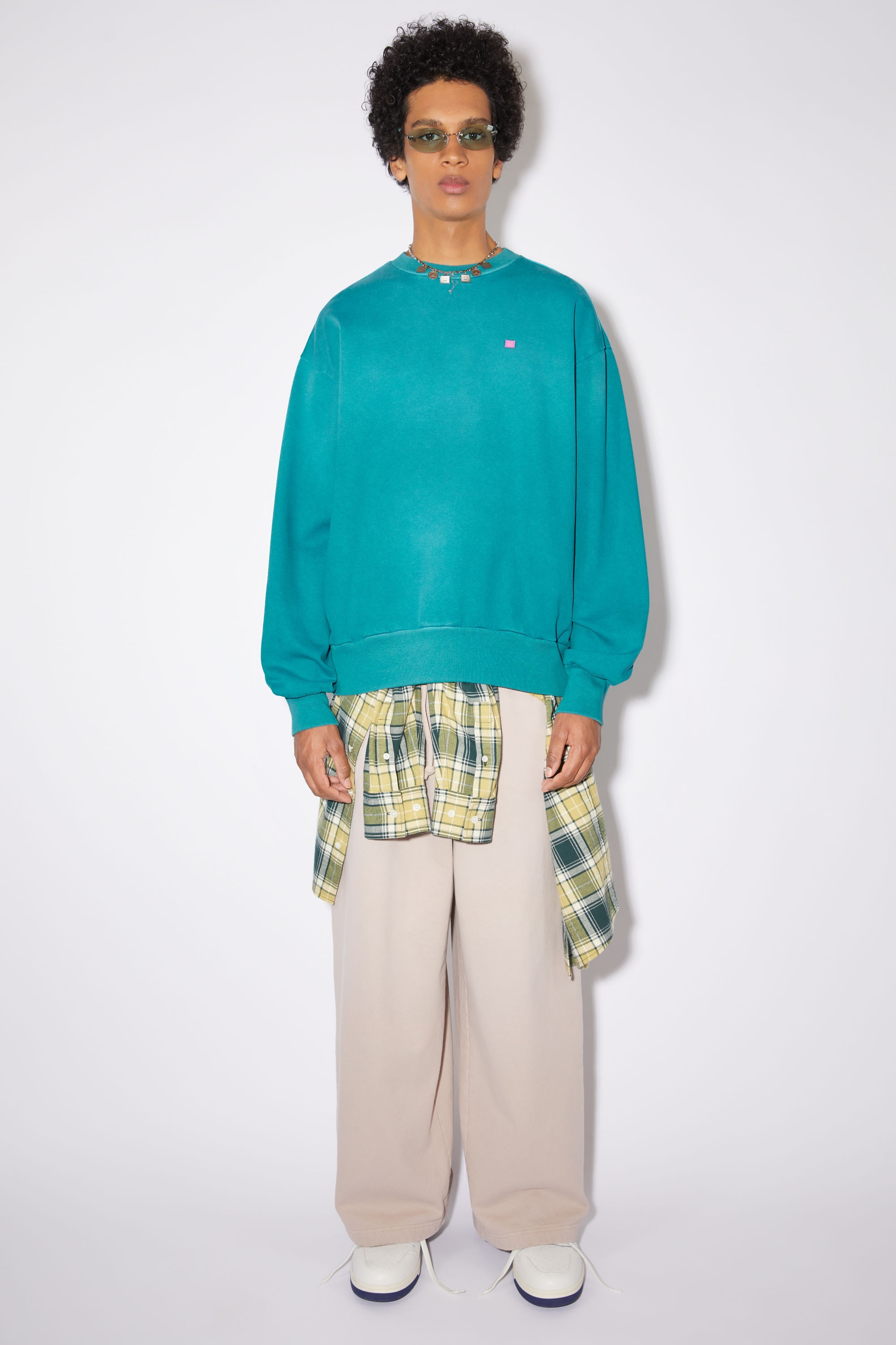 Crew neck sweater - Relaxed fit - Sea green - 2