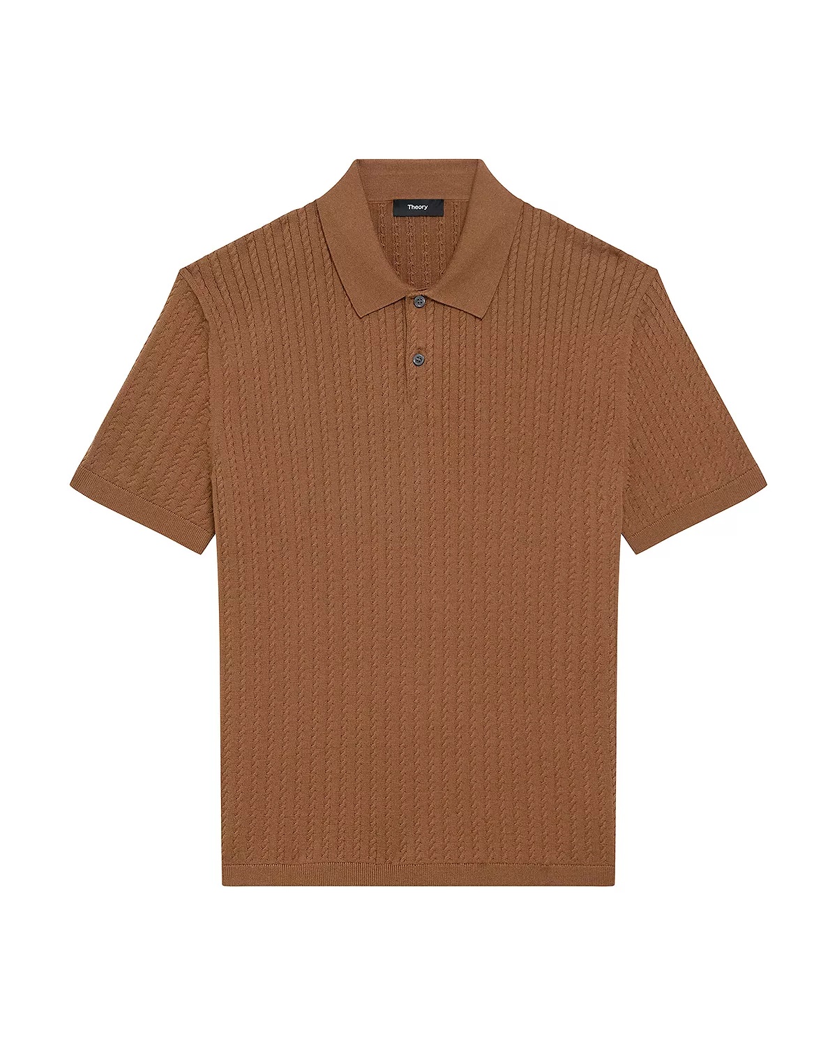 Short Sleeve Cable Polo - 8