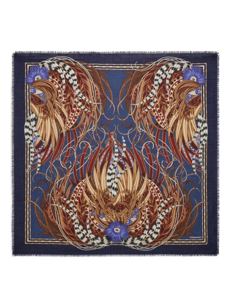 Rooster-print scarf 1
