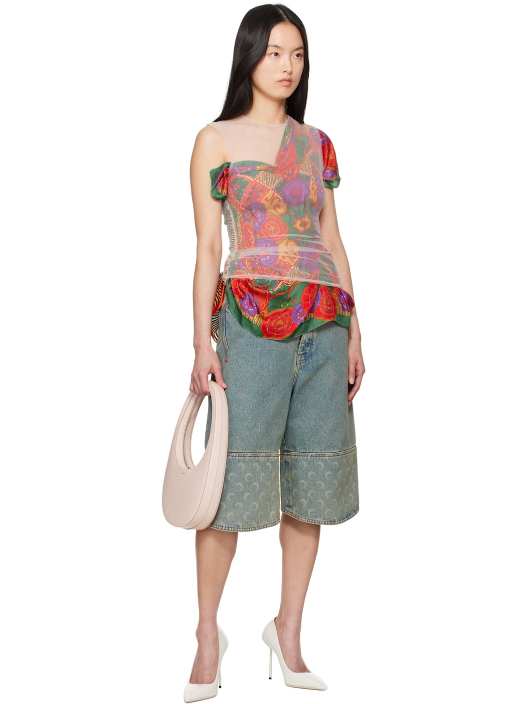 Multicolor Regenerated Silk Scarves Layer Top - 4