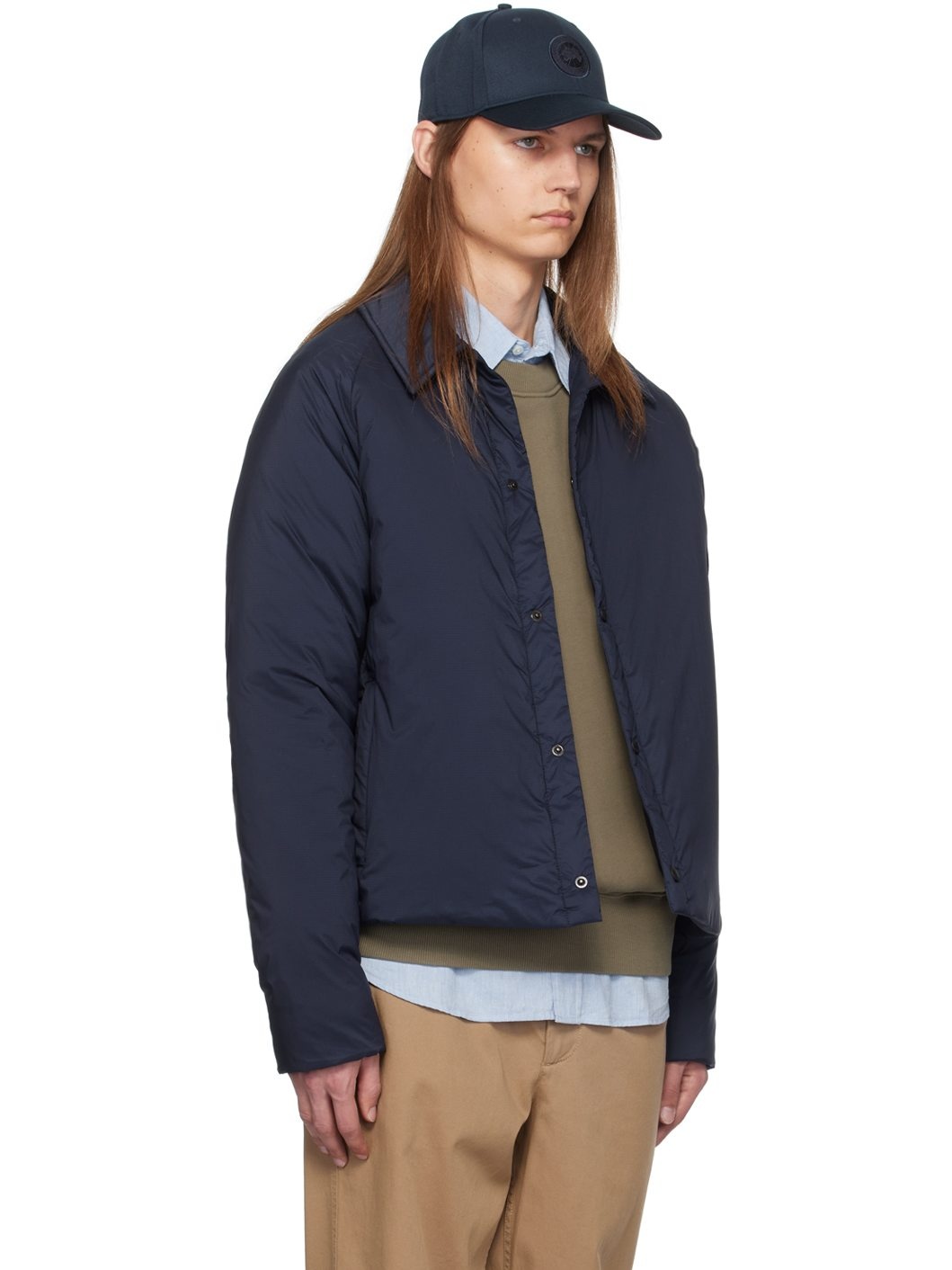 Navy Lodge Coach Down Jacket - 2