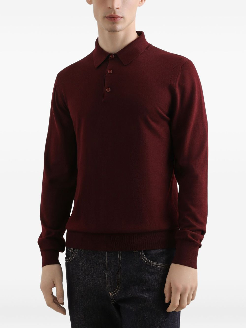 long-sleeve polo shirt - 3
