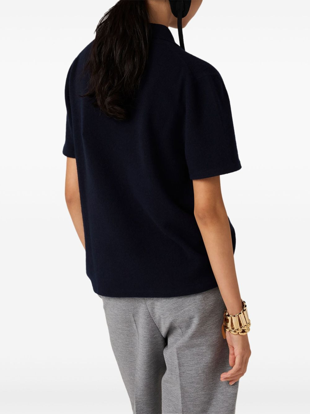 zip-front ribbed knit sweater - 4