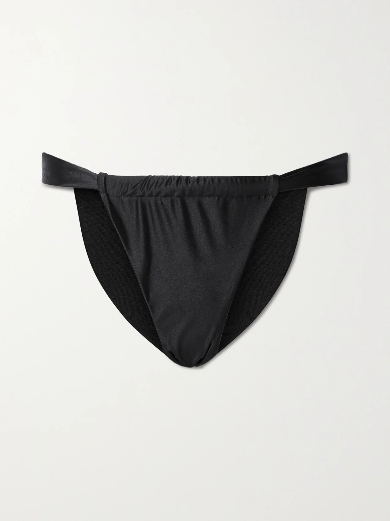Shine Stretch-satin Bikini Briefs - 1