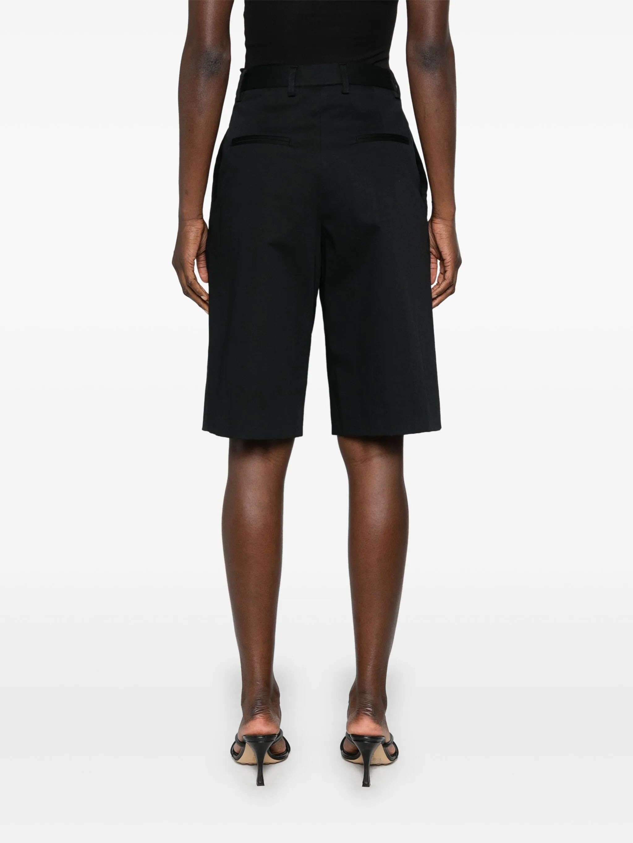 high-waist chino shorts - 4