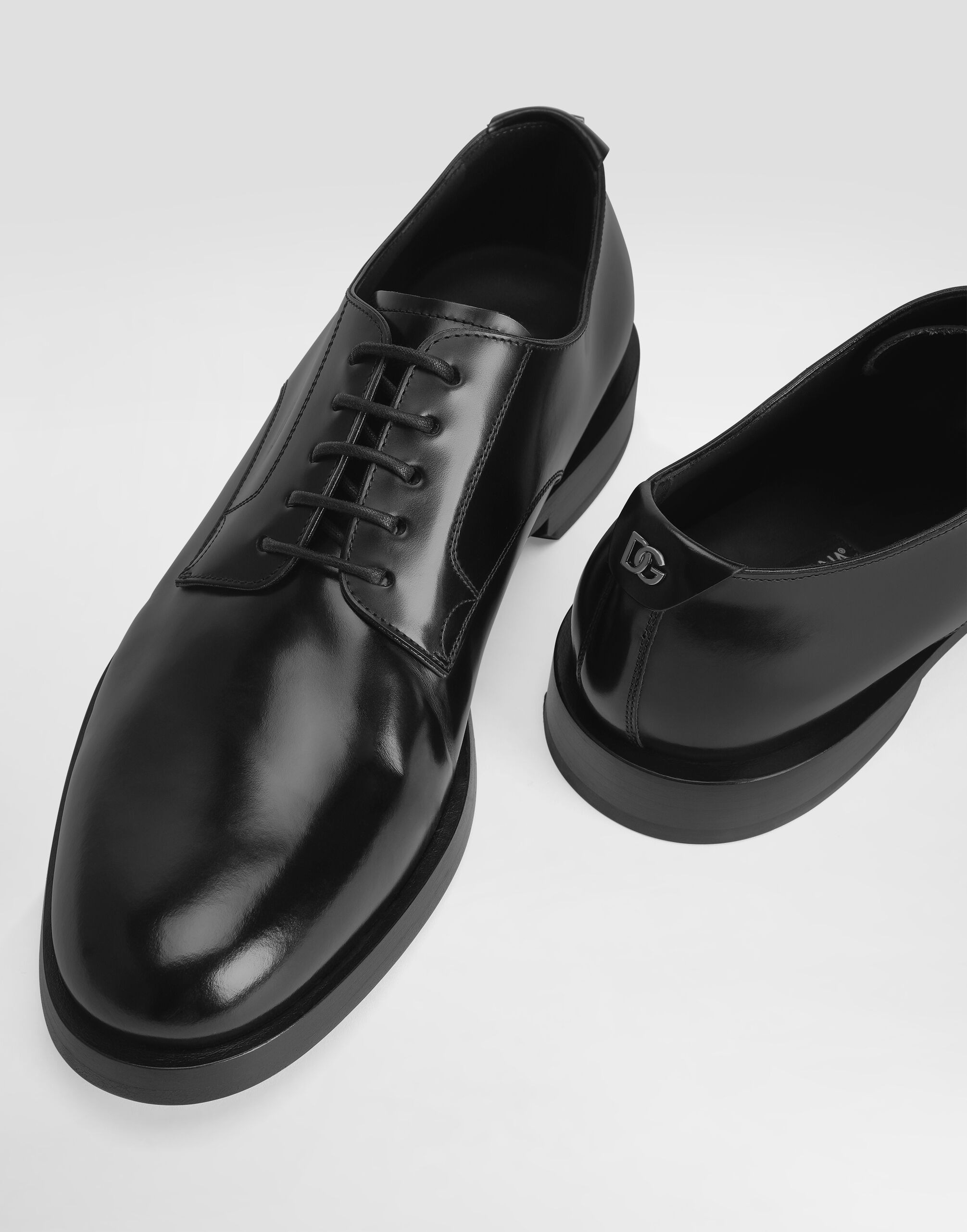 Brushed calfskin derby shoes - 4