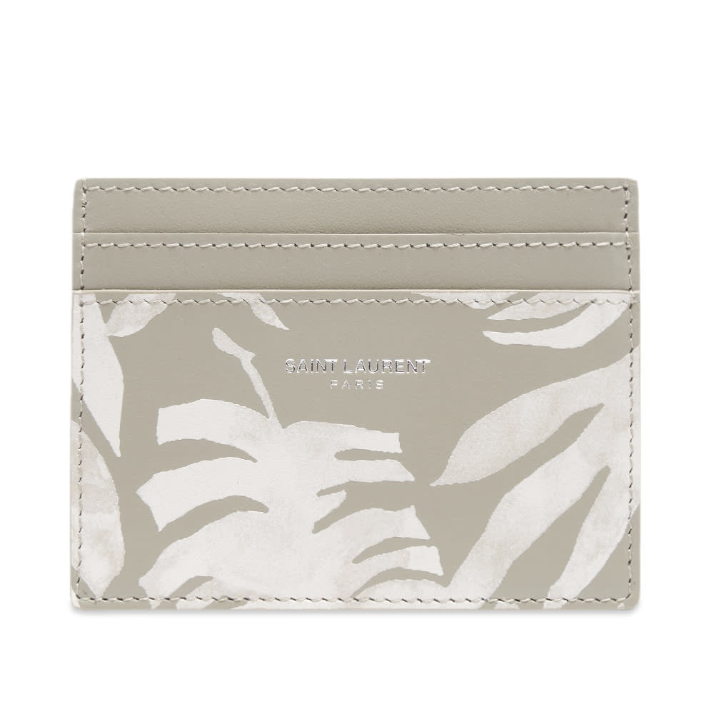 Saint Laurent Palm Print Credit Card Holder - 1